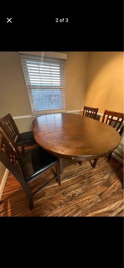 High top dining table with 4 chairs