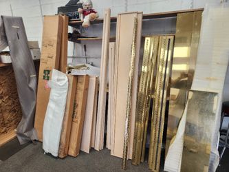 High End Shelfing, Brass, Wood And Glass