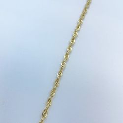 New 14k Gold Rope Chain Bracelet 