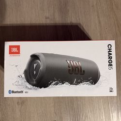 JBL Charge 5 Portable Waterproof Bluetooth Speaker – Gray