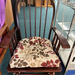 Wood Rocking Chair Glider With Cushion