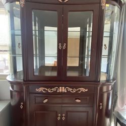 Luxury China Cabinet | Glass Display Hutch | Elegant Storage