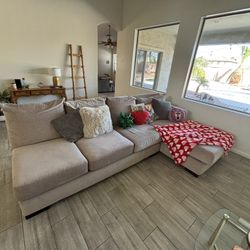 Comfy Tan Couch, In Good Condition 