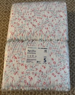 New Dynarex Hugs-of-Love Diapers High Absorbency + Leak Protection Size 5 (27+ lbs) - 66 Count