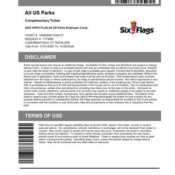 Six Flags Hurricane Harbor Tickets 