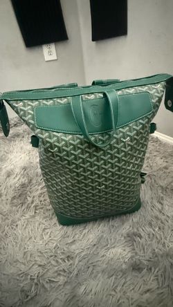 Goyard Style Green Tote Bag – Like New 💚