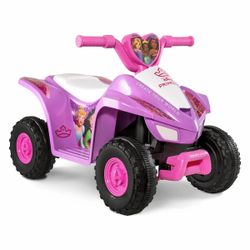 Disney Princess 6V Battery-Powered Ride-On Quad for Kids Ages 1.5+ Pink