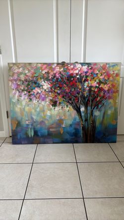 Multicolor tree, large canvas picture Multicolor tree, large canvas picture