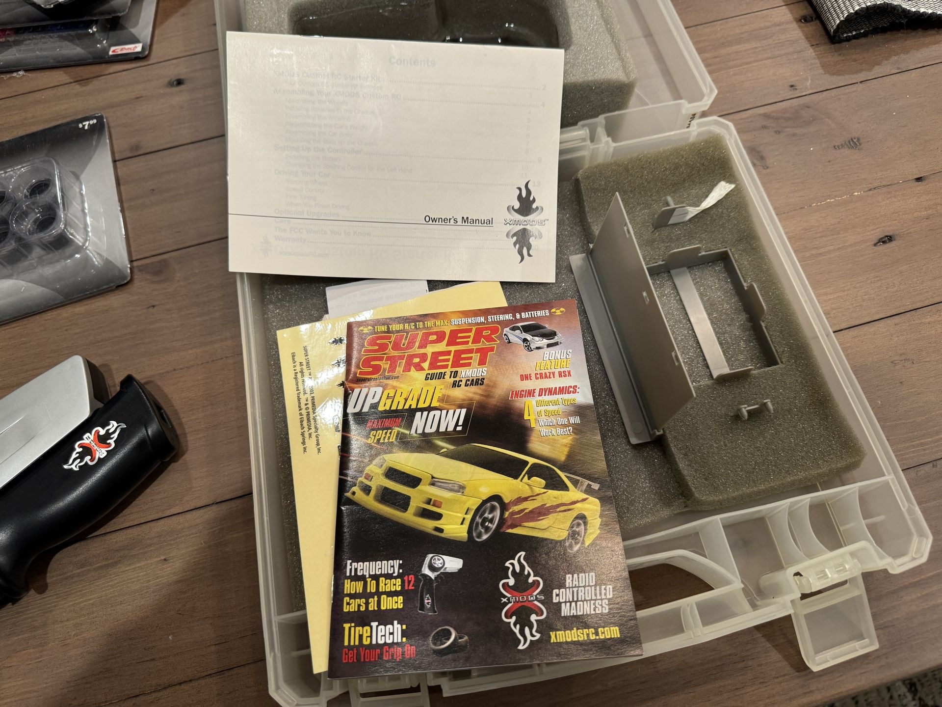 Nissan R34 Skyline Yellow Xmods Radio Shack RC Car With Extras for