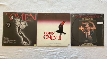 The Omen Original Soundtrack Trilogy Vinyl Record Lot Of 3 Original 1st Pressing