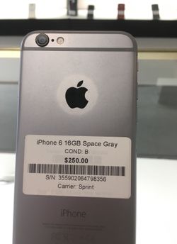 iPhone 6 16GB Space Gray Sprint