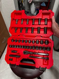CraftsmanT￼ools, 51 piece gunmetal chrome mechanics socket tool set