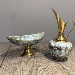 Delft Hand Painted Ewer and Bowl