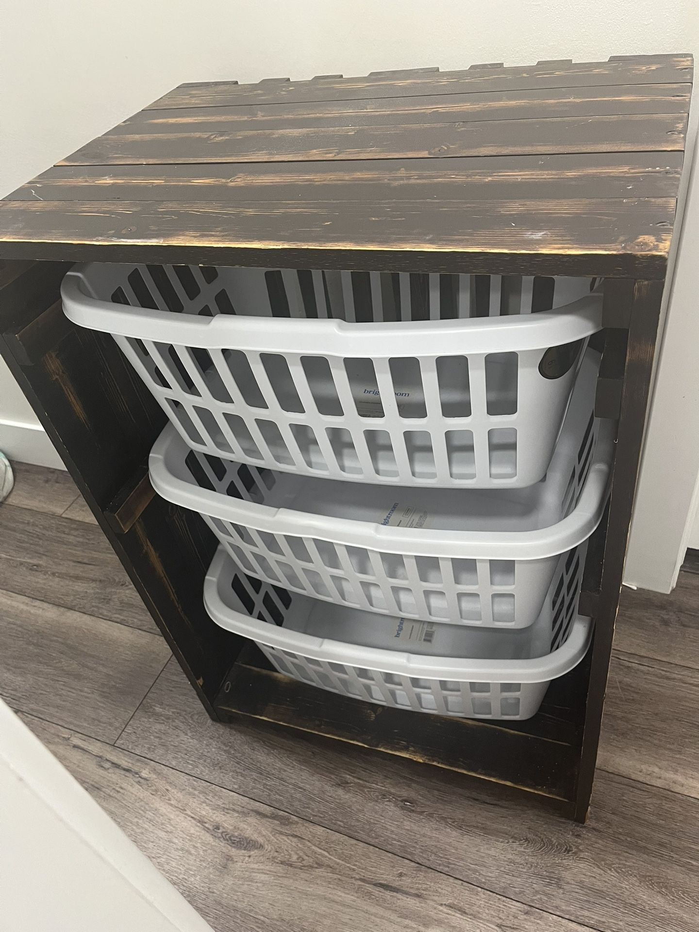 Custom Rustic Wooden Laundry Basket | Home Decor Farmhouse | Organizer & storage