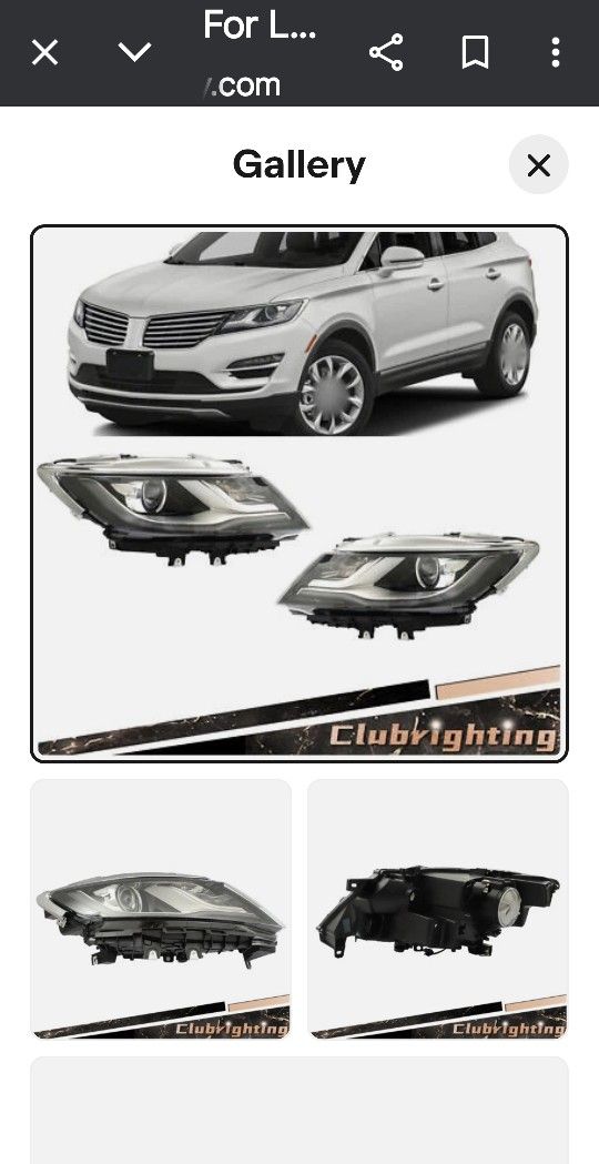 BGYUHWQ Headlight Assembly for 2015-2019 Lincoln MKC Left Driver and Right Passenger Side HID/Xenon Headlight with LED