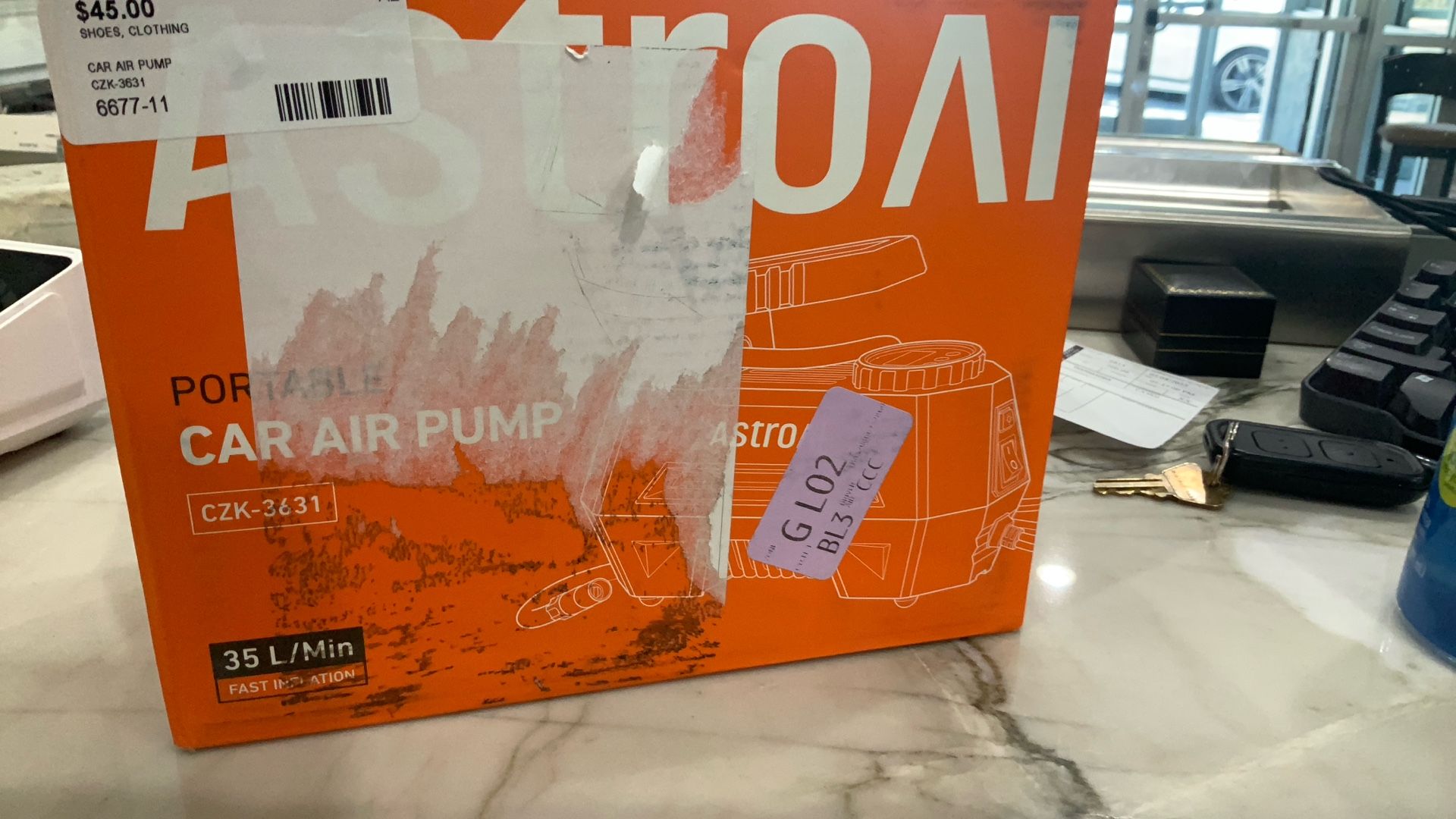 AstroAl Tire Inflator Portable Air Compressor Open Box Never Used Going Cheap