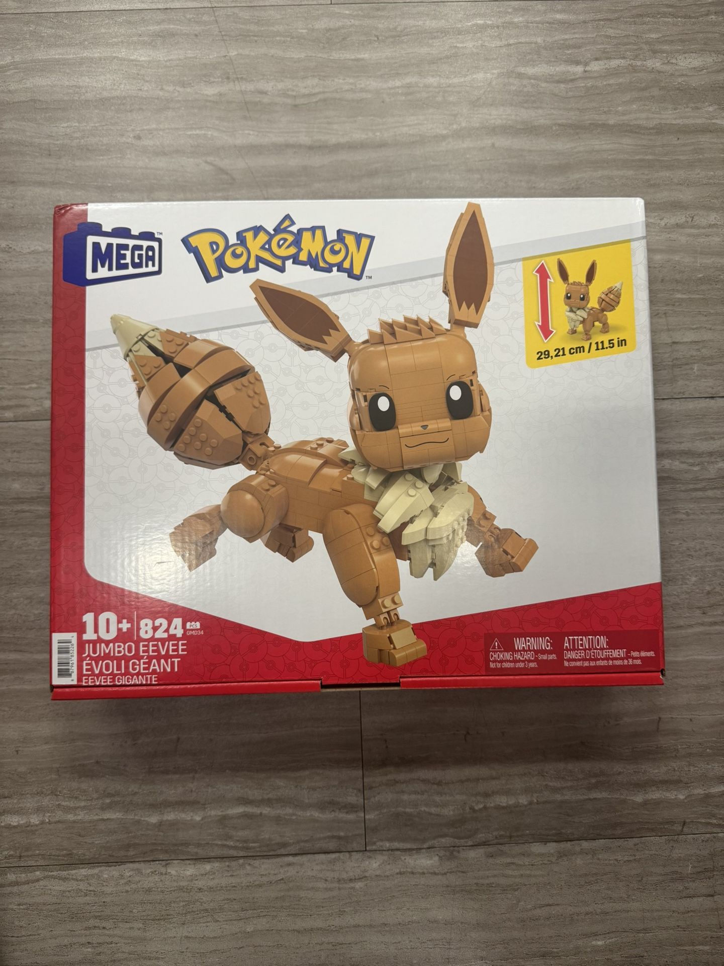 Mega Pokémon Jumbo Eevee Building Set (824 pcs) – New & Sealed!