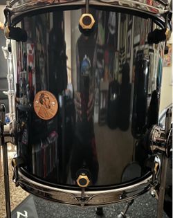 Honest Abe 4pc Custom USA Made Aluminium Drum Kit 20/12/14/16 — Midnght Black Sparkle