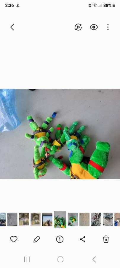 5 vintage ninja turtles great shape