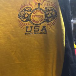 Canary Yellow And Black NPC Muscle Shirt