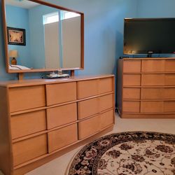 Vintage 1950s MCM Heywood Wakefield Bedroom Set