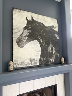 “Winter Stallion" canvas print by artist Samantha Carlisle