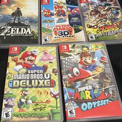 Five Switch Games As Lot