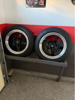 5x120 18x5 skinny slicks Mickey Thompson forgestar wheels rims tires