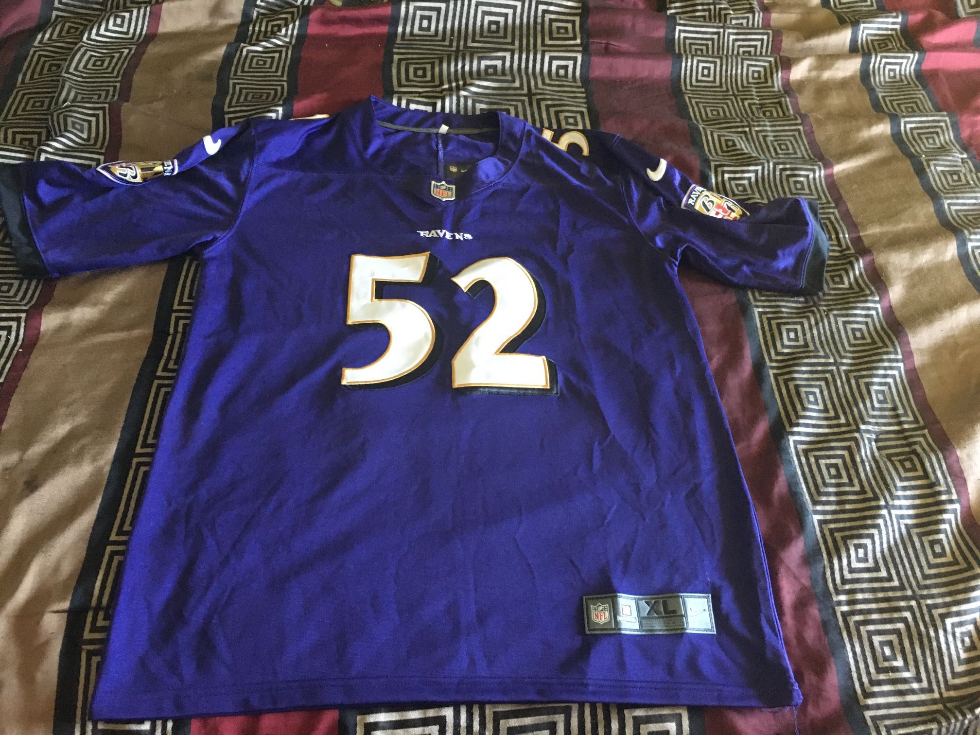 Ray Lewis Ravens Jersey Sz XL
