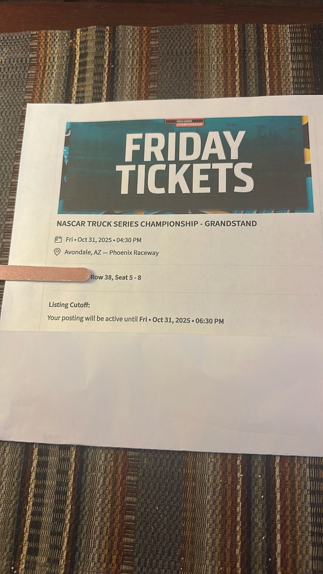 NASCAR Truck Championship Race