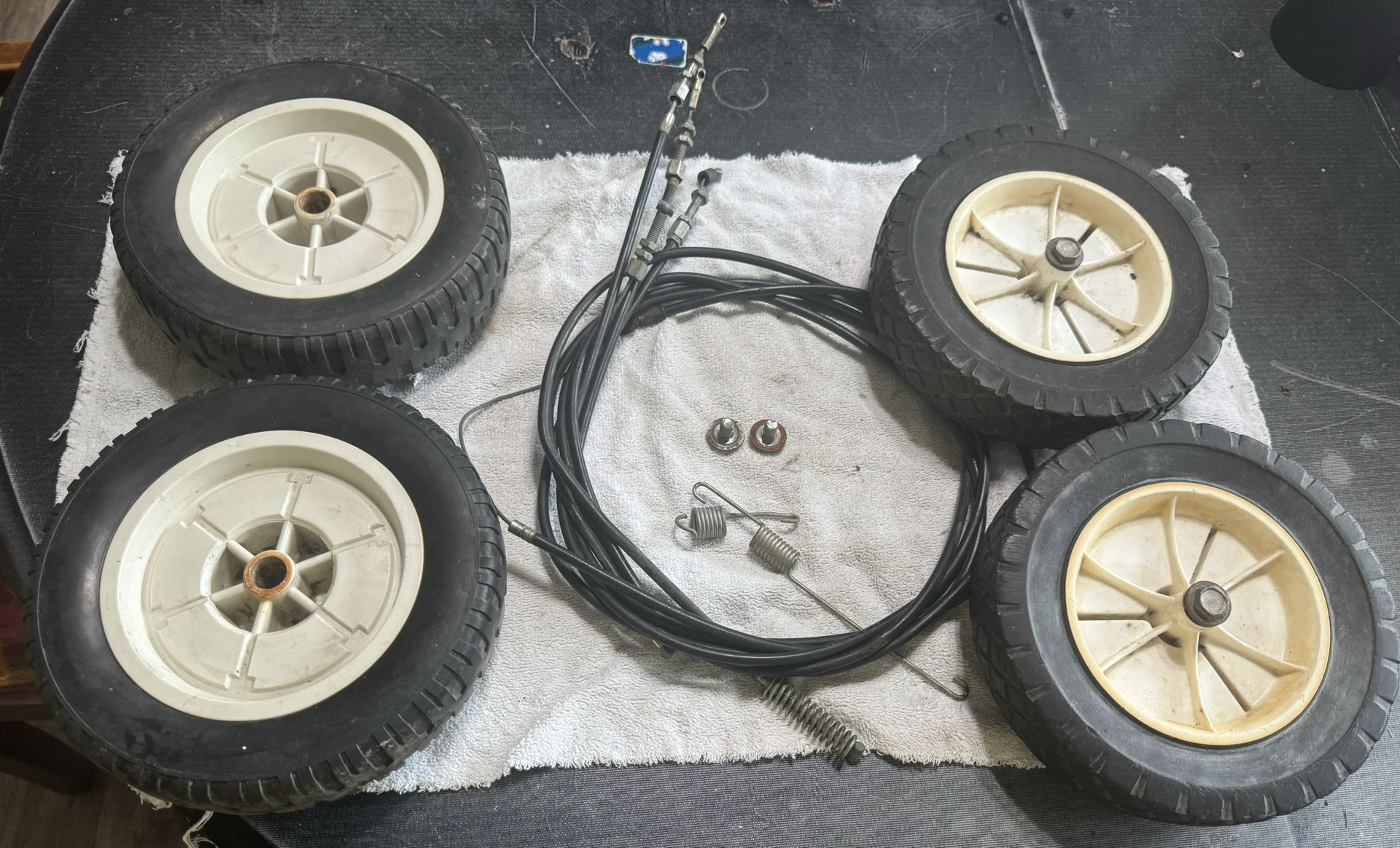 Wheels And Cable Set  Lawn Mower Model HR 214 SX 