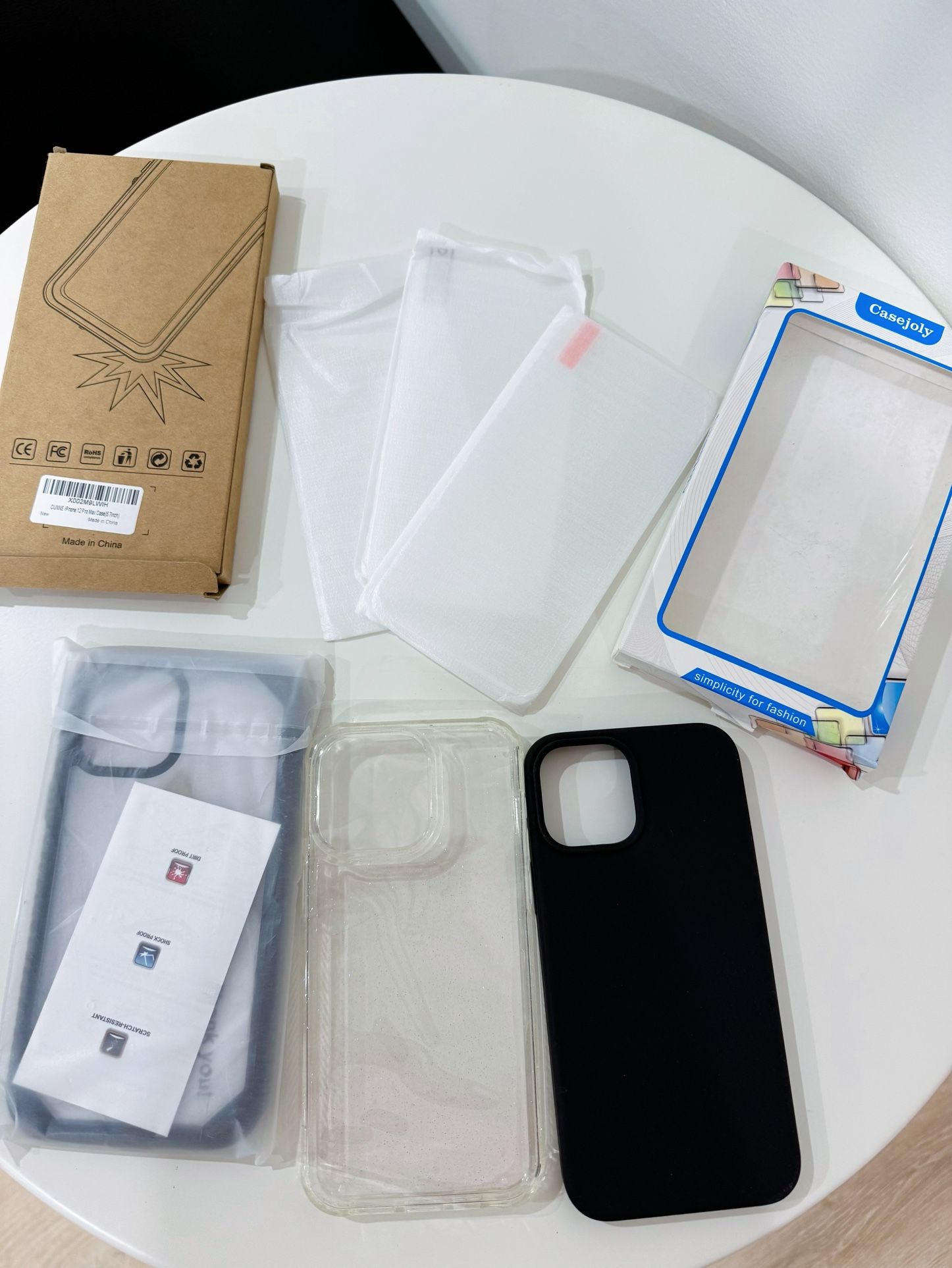 BRAND NEW 3pcs Phone Cases And 3pcs Screen Protectors For iPhone 12 Pro Max (6.7inch)
