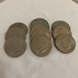 Lot of 11 Eisenhower Dollar Coins