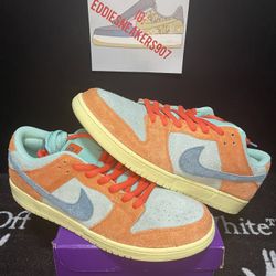 Nike SB Dunk Low Orange Emerald Rise Men’s Size 14