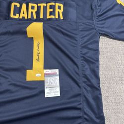 Anthony Carter Signed Autograph Custom Jersey - JSA Coa - Michigan Wolverines