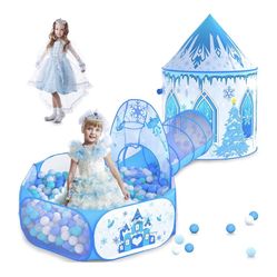 3 in 1 Girls Frozen Play Tent for Kids