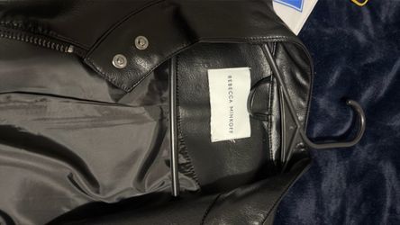 Rebecca Minkoff Black Moto Biker Jacket – Designer Zip-Up Leather Style
