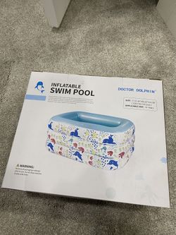 Inflatable dolphin swim pool