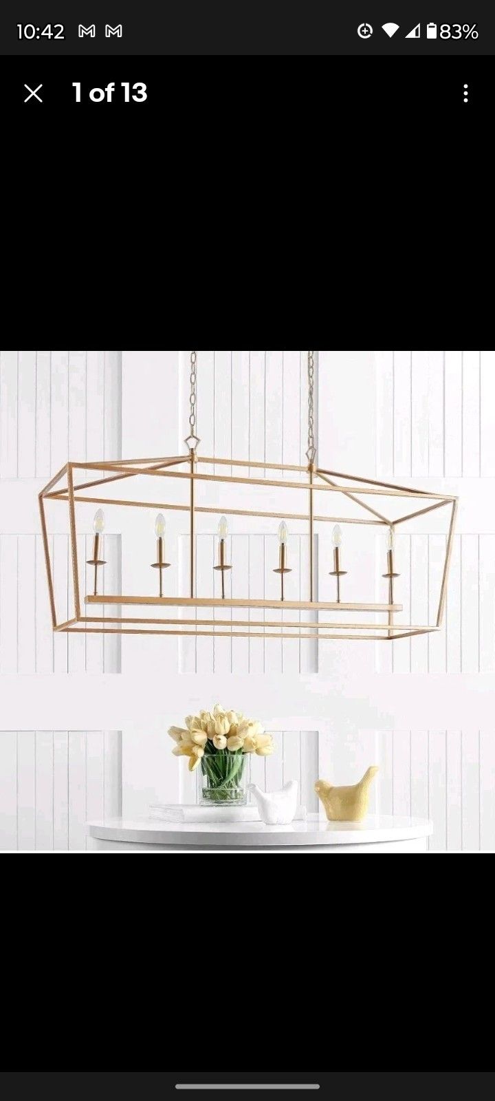 JONATHAN Y JYL7439B Pagoda Lantern Dimmable Metal LED Pendant Traditional