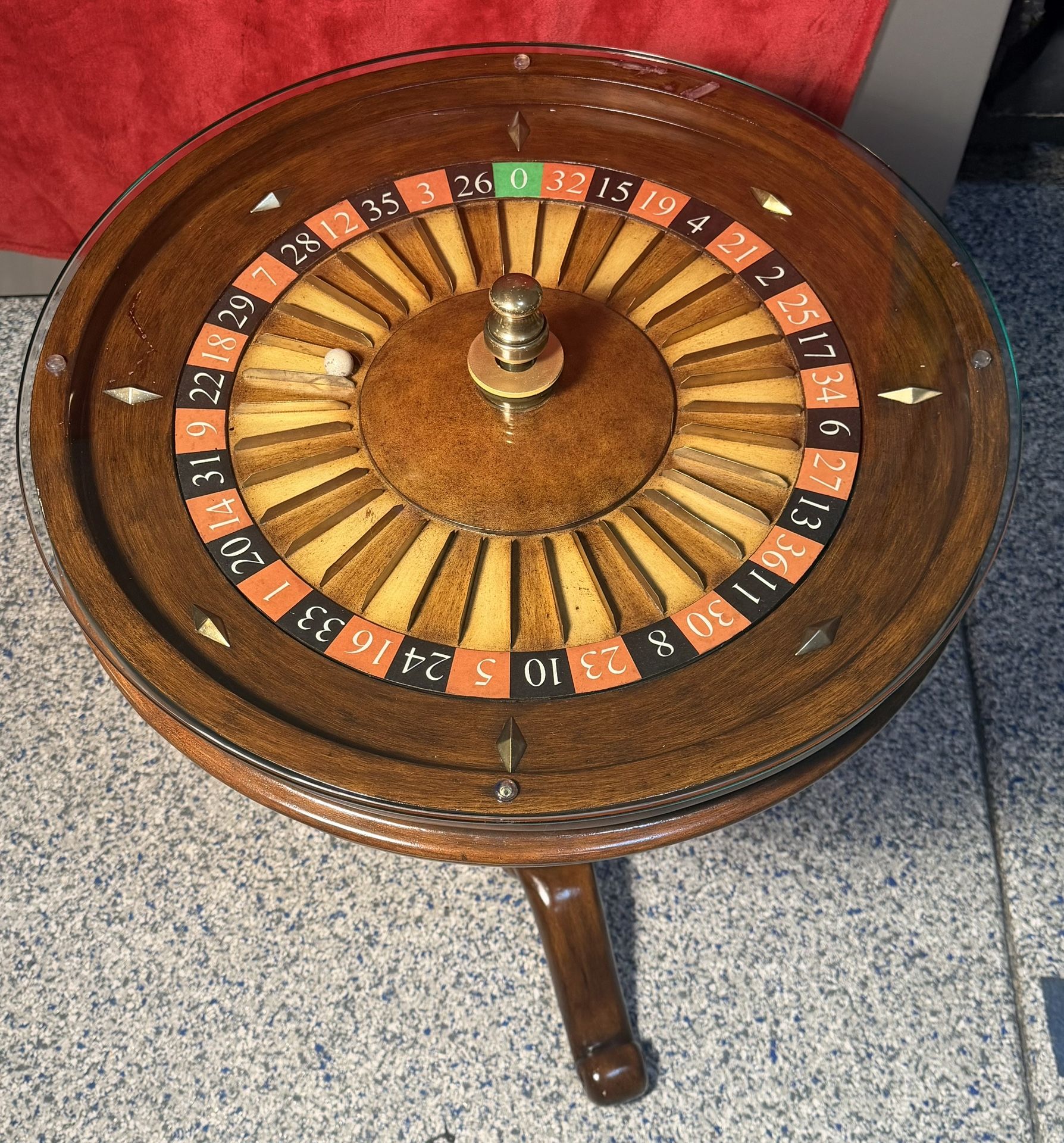 Exquisite Roulette Wheel Side Table