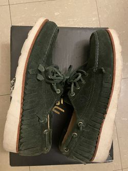 Ronnie Fieg x Sebago Kith Mens Sz 8 Docksides GREEN Moccasins Loafers