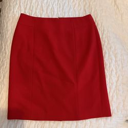 Ann Taylor red Pencil Skirt 12