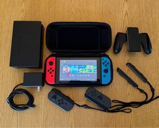 Like New Nintendo Switch Fully Complete + Extra Joycons / Case / Screen Protector