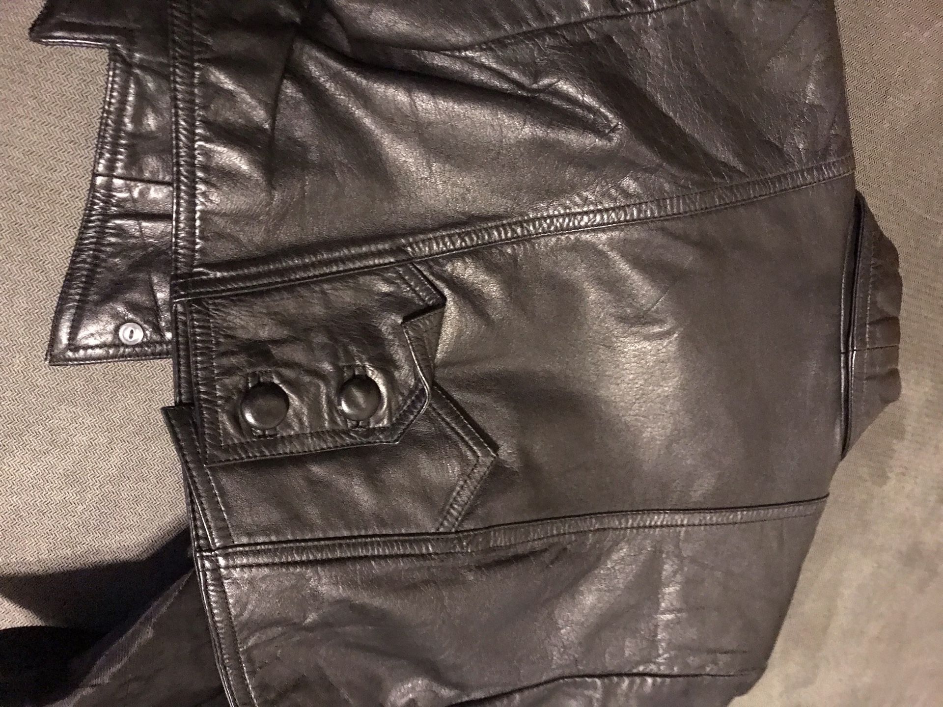 Shalmay Paris Vintage Leather Crop Jacket