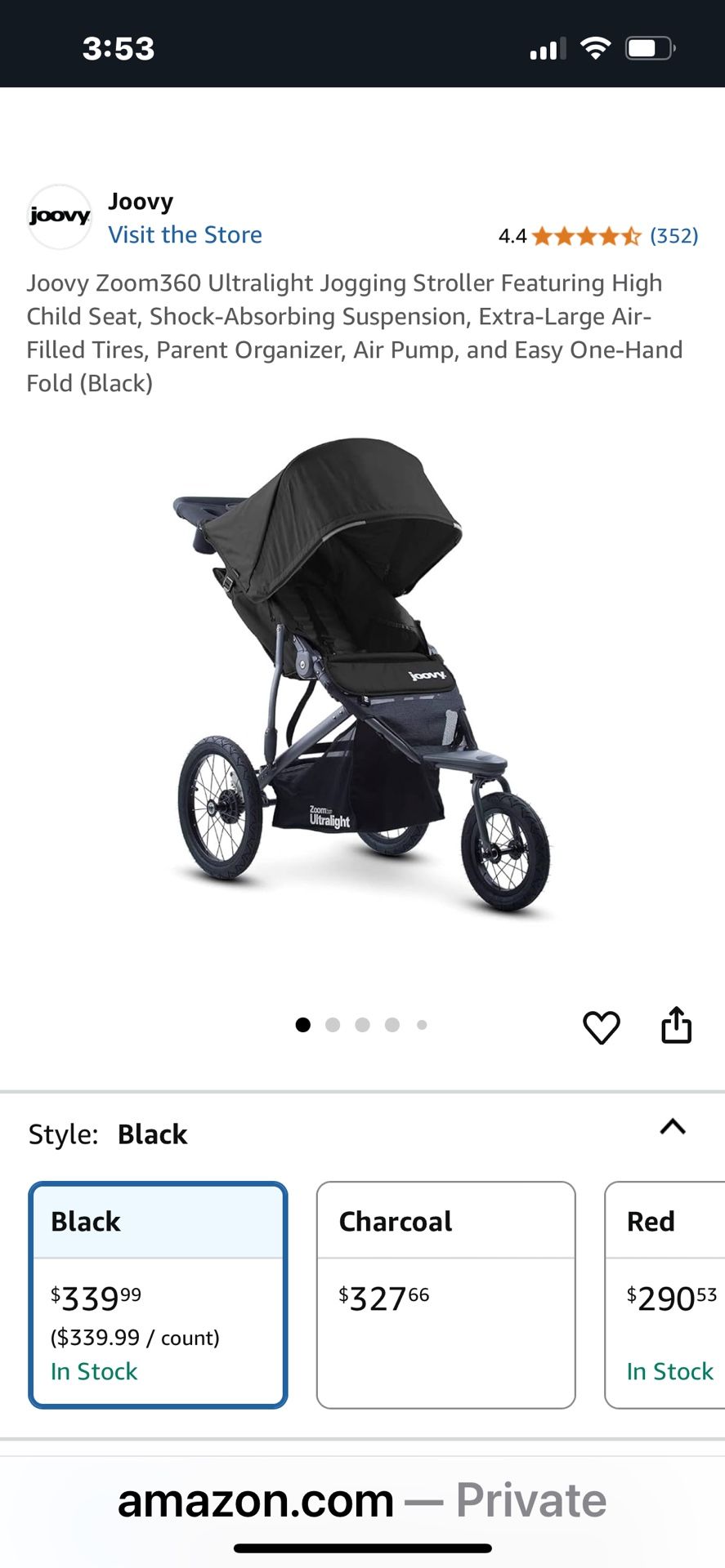 Jogging stroller
