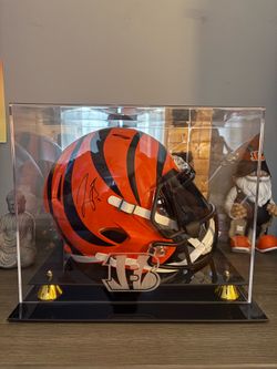 Signed Joe Burrow Replica Helmet