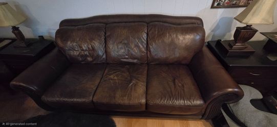 Leather Sofa and Loveseat