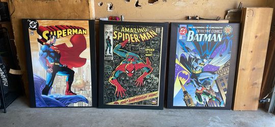 Poster size superhero canvas’s