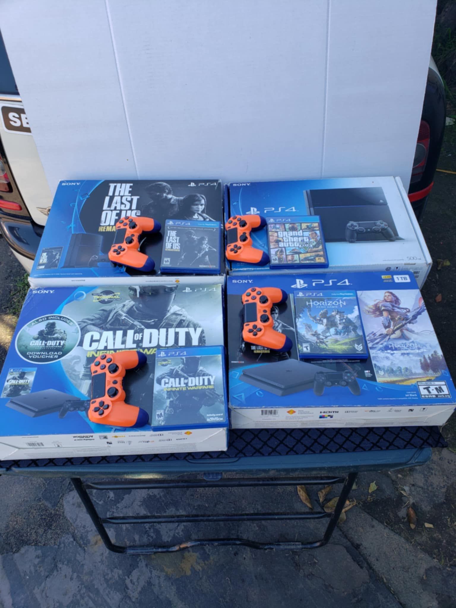 Open Box Playstation 4 Slim 1TB PS4 Slim 1,000GB, 1 Game, 1 Controller & all Cables $220! $15! Per Game extra any Or $10! Regular Games. All work 100%