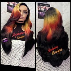 Human Hair Blended Lace Front Wig 